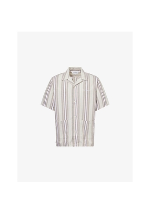 Mens Carhartt WIP Folsey Striped Short-Sleeve Cotton Shirt