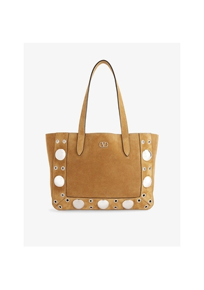 Womens Valentino Garavani Nellcôte Small Suede Tote Bag