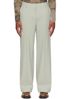 Jean Paul Gaultier Green Undershoe Straps Detail Trousers