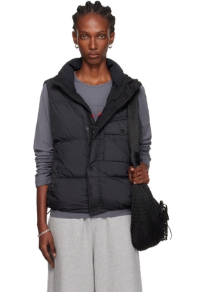 Stone Island Black G100003 Crinkle Reps Recycled Nylon Down Vest