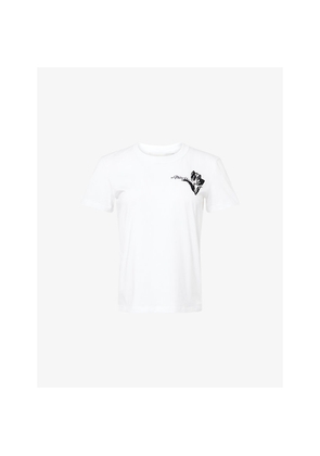 Womens 3.1 Phillip Lim Tulip Embroidery Cropped Short-Sleeve Cotton-Jersey T-Shirt