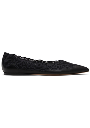 Gabriela Hearst Black Ziva Ballerina Flats