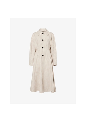 Womens Bottega Veneta Cinch-Waist Viscose-Silk Coat