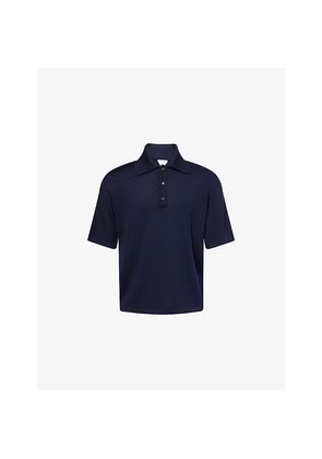 Mens Bottega Veneta Relaxed-Fit Knitted Wool Polo Shirt