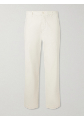 Nili Lotan - Alessio Straight-Leg Stretch Cotton-Blend Twill Trousers - Men - White - UK/US 30