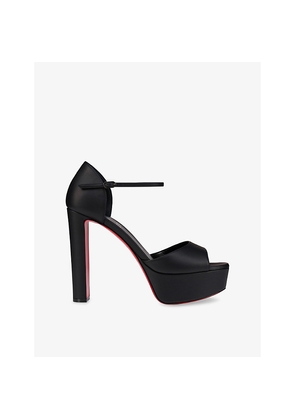 Womens Christian Louboutin Sandaloo 130 Leather Heeled Sandals