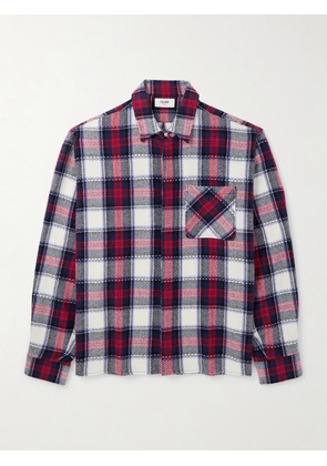 CELINE - Checked Cashmere Overshirt - Men - Red - EU 38