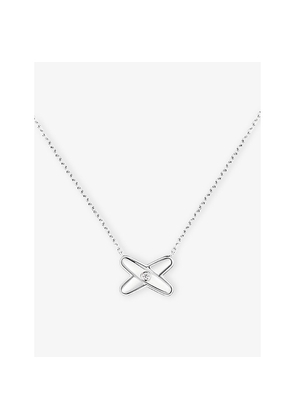 Womens Chaumet Jeux De Liens 18ct White-Gold and 0.01ct Brilliant-Cut Diamond Pendant Necklace