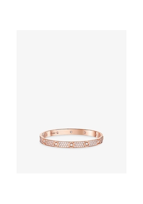 Womens Cartier Love Classic Pavéd 18ct Rose-Gold and 3.07ct Brilliant-Cut Diamond Bracelet