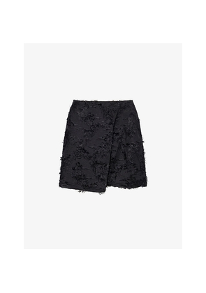 Womens Samsoe Samsoe Salazio Textured Woven Mini Skirt
