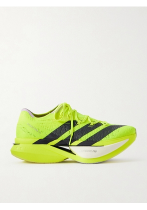 ADIDAS RUNNING - Adizero Prime X3 Striped Rubber-Trimmed STRUNG Running Sneakers - Men - Green - 11.5