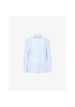 Mens Corneliani Regular-Fit Stripe-Print Wrinkle-Free Cotton Shirt
