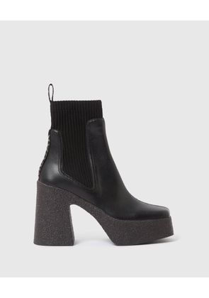 Stella McCartney - Skyla Heeled Sock Boots, Woman, Black, Size: 40