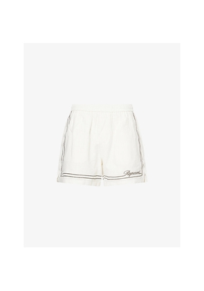 Mens Represent Border-Print Relaxed-Fit Cotton Shorts