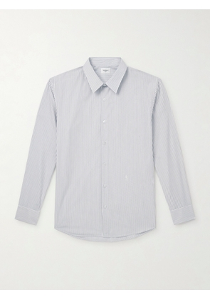 SAINT LAURENT - Pinstriped Cotton-Poplin Shirt - Men - White - EU 38
