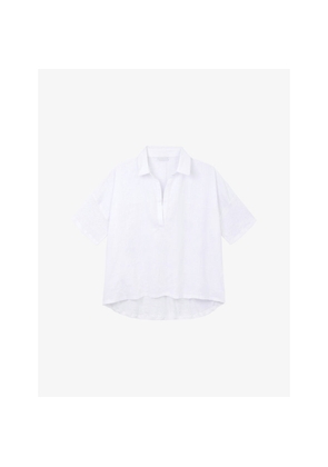 Womens The White Company Popover Collared Linen Shirt