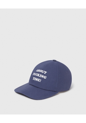 Stella McCartney - About Fucking Time! Baseball Cap, Woman, Navy blue, Size: 57