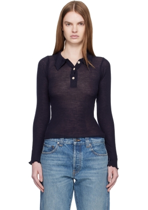 Baserange Navy Dual Long Sleeve Polo