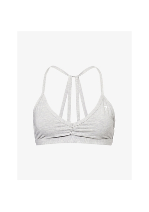 Womens Gymshark Minimal-Coverage Cotton-Jersey Sports Bra