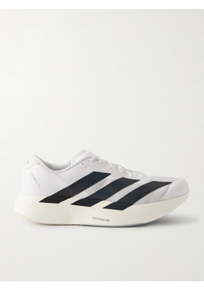 ADIDAS RUNNING - Adizero Evo SL Striped Mesh Running Sneakers - Men - White - 10