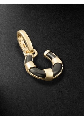 Foundrae - Protection Horseshoe Miniature 18-Karat Gold Onyx Pendant - Men - Gold