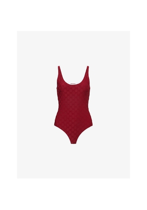 Womens Gucci Lido Monogram Jacquard Swimsuit