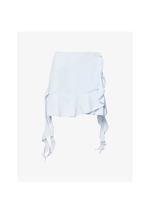 Womens Amy Lynn Teresa Ruffle Chiffon Mini Skirt