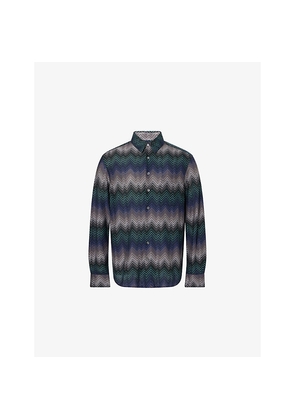 Mens Missoni Chevron Relaxed-Fit Cotton-Blend Shirt