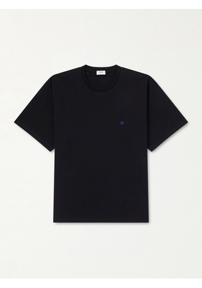 CELINE - Logo-Embroidered Cotton-Jersey T-Shirt - Men - Black - XS