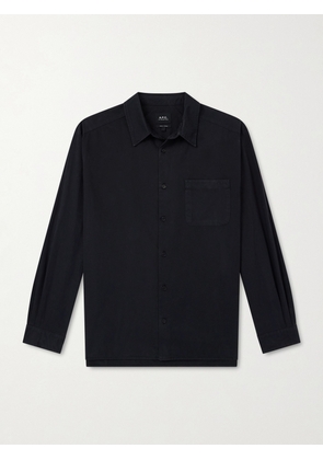 A.P.C. - Malo Logo-Embroidered Organic Cotton Shirt - Men - Black - XS
