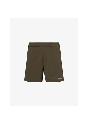 Mens Malbon Riva Embroidered-Logo Stretch-Nylon Shorts