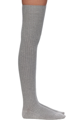 Baserange Two-Pack Black & Gray Overknee Socks