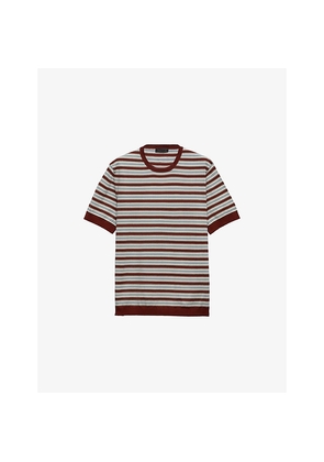 Mens Prada Striped Knitted Cotton Jumper