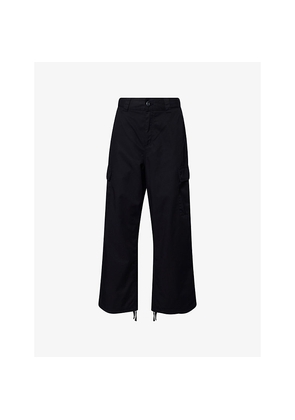 Womens Carhartt WIP Kingston Logo-Patch Cotton Cargo Trousers