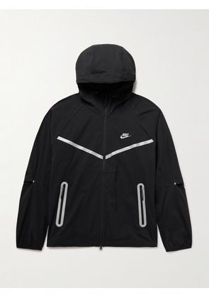 Nike - Tech Windrunner Stretch-Shell Hooded Jacket - Men - Black - XS