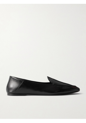 CELINE - Triomphe Logo-Embossed Leather Slippers - Men - Black - EU 40