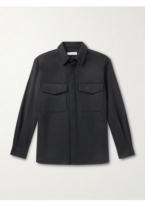UMIT BENAN - Jonah Virgin Wool-Blend Twill Overshirt - Men - Black - IT 48
