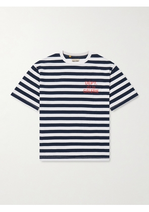 Gallery Dept. - French Logo-Print Striped Cotton-Jersey T-Shirt - Men - Blue - XS