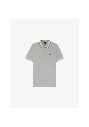 Mens Boss Paddy Embroidered-Logo Cotton Piqué Polo Shirt