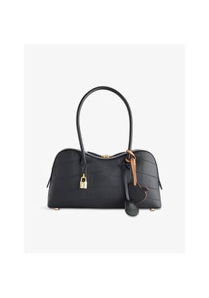 Womens Stella Mccartney Ryder Embossed Vegan-Leather Shoulder Bag