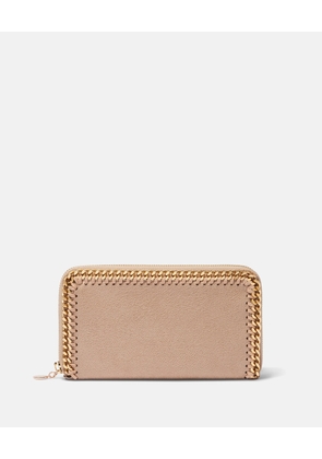 Stella McCartney - Falabella Zip Continental Wallet, Woman, Clotted Cream