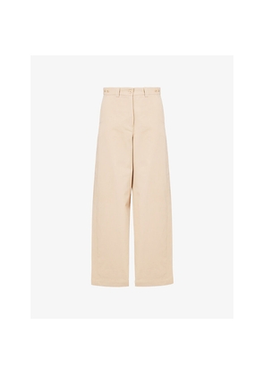 Womens Weekend Max Mara Alfeo Wide-Leg Cotton-Poplin Trousers