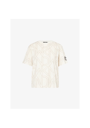 Womens Weekend Max Mara Acline Logo-Print Cotton T-Shirt