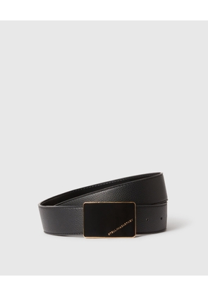 Stella McCartney - Reversible Double-Faced Belt, Woman, Black, Size: 100