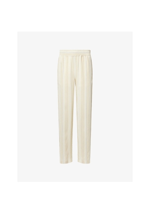 Womens Victoria Beckham Striped Wide-Leg Woven Trousers