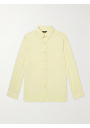 TOM FORD - Lyocell-Gabardine Shirt - Men - Yellow - EU 39