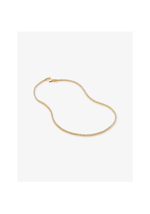 Womens Carat London Lexi Tennis 18ct Yellow Gold Vermeil and Cubic Zirconia Necklace