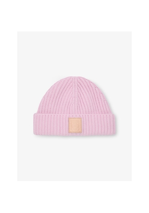 Womens Loewe Anagram-Patch Ribbed Cashmere Hat