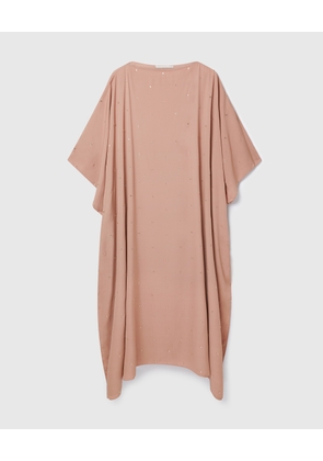 Stella McCartney - Lead-Free Crystal Kaftan Dress, Woman, Dusty rose pink, Size: M