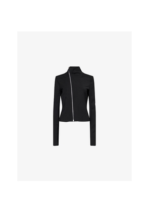 Womens Rick Owens Gary High-Neck Stretch-Wool Blend Jacket